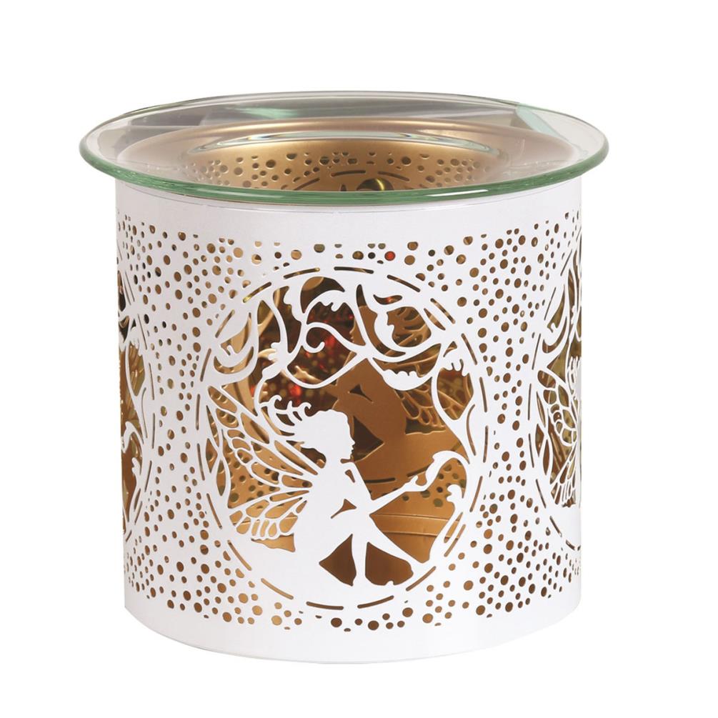 Aroma White & Gold Fairy Jar Sleeve & Wax Melt Warmer Extra Image 1